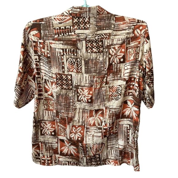 Caribbean Men's Pineapple Button Up Short Sleeve Shirt SZ L - Picture 2 of 4